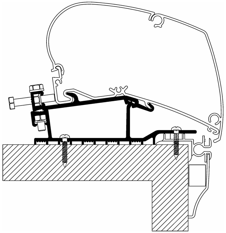 Thule Omnistor Roof Adapter Hobby 2009 ? 2013, Hobby (2009 ? 2013)