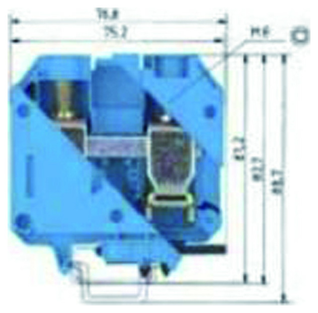 WKN 70/U BLAU REIHENKLEMMEN