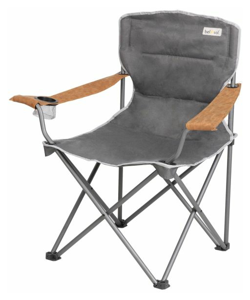bel-sol Faltstuhl Emil, grau, Tragkraft bis 120 kg
