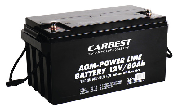 Carbest AGM Batterie 80Ah 350x167x179mm
