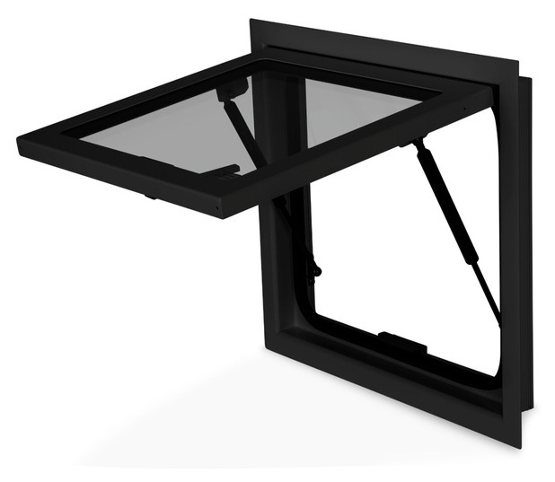 Sicherheitsglas-Ausstellfenster RW Explorer für Expeditionsmobile - Schwarz