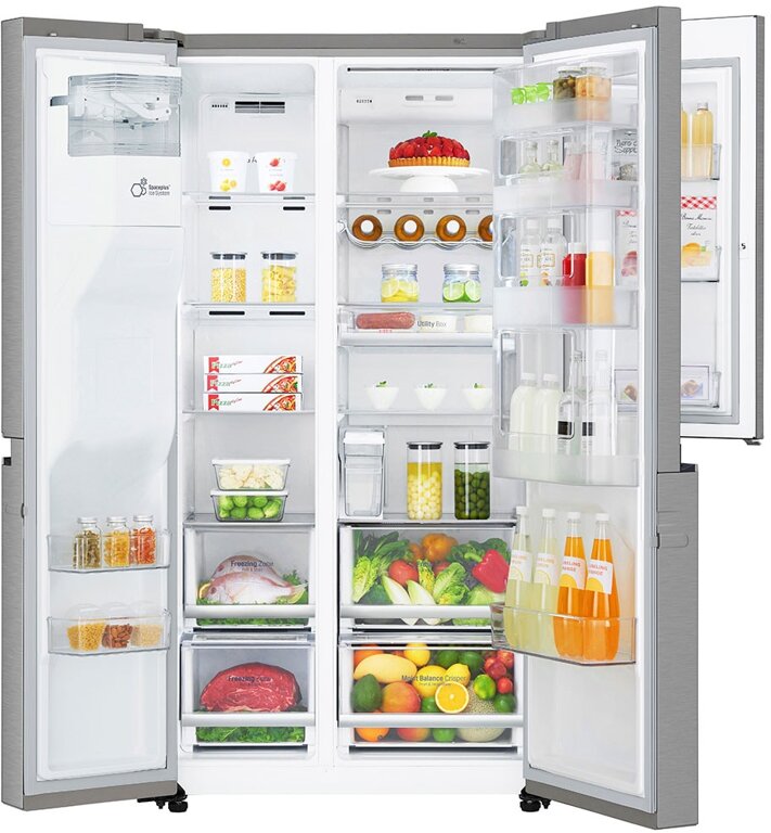 Side by Side LG, Kühlschrank mit Wassertank, Door in Door