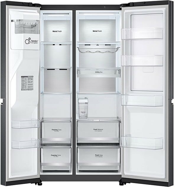 LG GSJV91MCAE Side by Side Kühlschrank Freistehend 635 l E Schwarz BWare sicher kaufen » TECEDO.DE